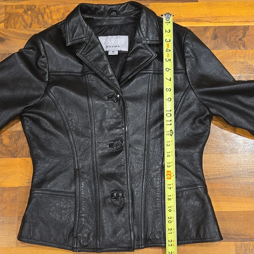 Wilsons Leather Button Jacket With Pockets